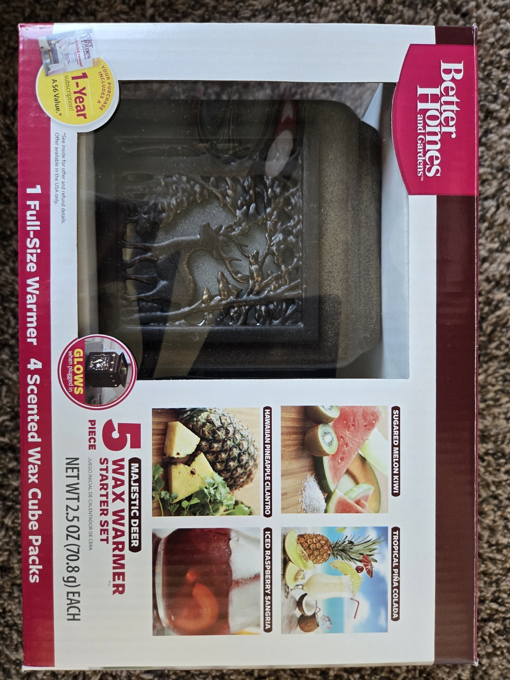 Better Homes And Gardens Brown Majestic Deer Wax Warmer
